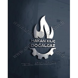 Doğalgaz, Mühendislik Firması Logo Örneği - Ateş, Çark, Makine Sembollü (315 TL)