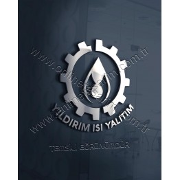 Mühendislik, Doğalgaz Firması Logo Örneği - Ateş, Alev, Yuvarlak, Çark Logo (400 TL)