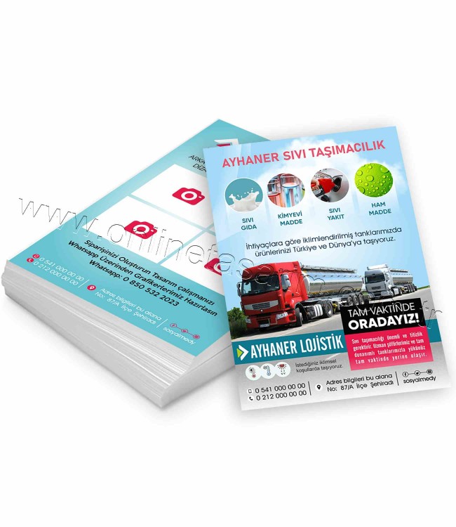 Nakliye lojistik taşımacılık hazır broşür tasarım şablonu