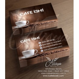 Cafe, Kafe Kartvizit Örnekleri - Kartvizit Basımı CAFE-001