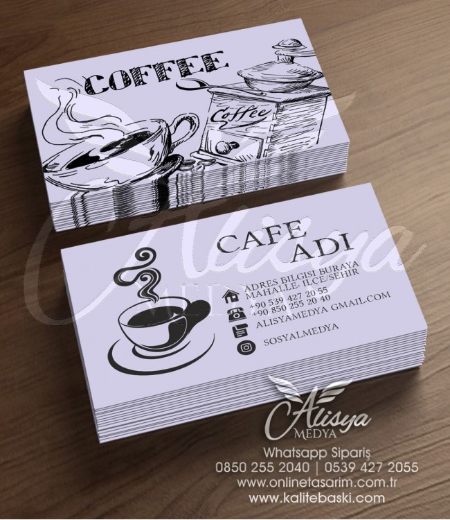 Cafe, Kafe Kartvizit Örnekleri - Kartvizit Basımı CAFE-037