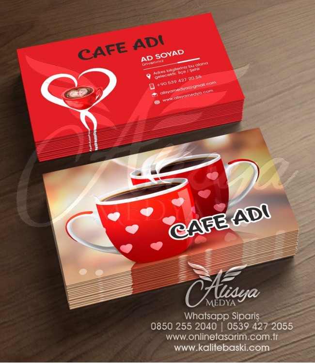 Cafe, Kafe Kartvizit Örnekleri - Kartvizit Basımı CAFE-038