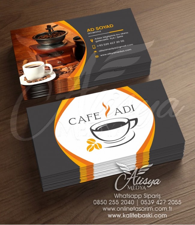 Cafe, Kafe Kartvizit Örnekleri - Kartvizit Basımı CAFE-046