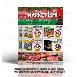 Market İnsert Tasarım ve Baskı, Market Broşür Tasarım INSERT-001