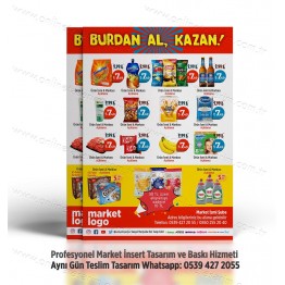 Market İnsert Tasarım ve Baskı, Market Broşür Tasarım INSERT-010