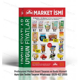 Market İnsert Tasarım ve Baskı, Market Broşür Tasarım INSERT-011