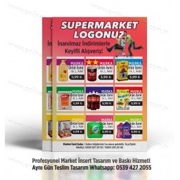 Market İnsert Tasarım ve Baskı, Market Broşür Tasarım INSERT-002