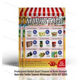 Market İnsert Tasarım ve Baskı, Market Broşür Tasarım INSERT-004