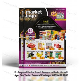 Market İnsert Tasarım ve Baskı, Market Broşür Tasarım INSERT-008