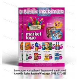Market İnsert Tasarım ve Baskı, Market Broşür Tasarım INSERT-009