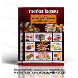 Market İnsert Tasarım ve Baskı, Market Broşür Tasarım INSERT-017