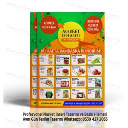 Market İnsert Tasarım ve Baskı, Market Broşür Tasarım INSERT-019