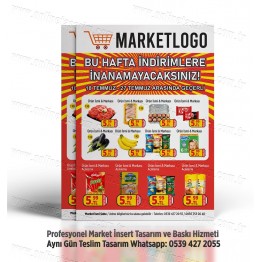 Market İnsert Tasarım ve Baskı, Market Broşür Tasarım INSERT-021