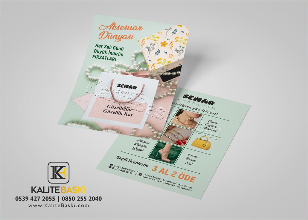 takı shop, aksesuar broşür örneği